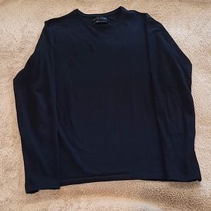 Zara Essentials slim fit long sleeve black tee